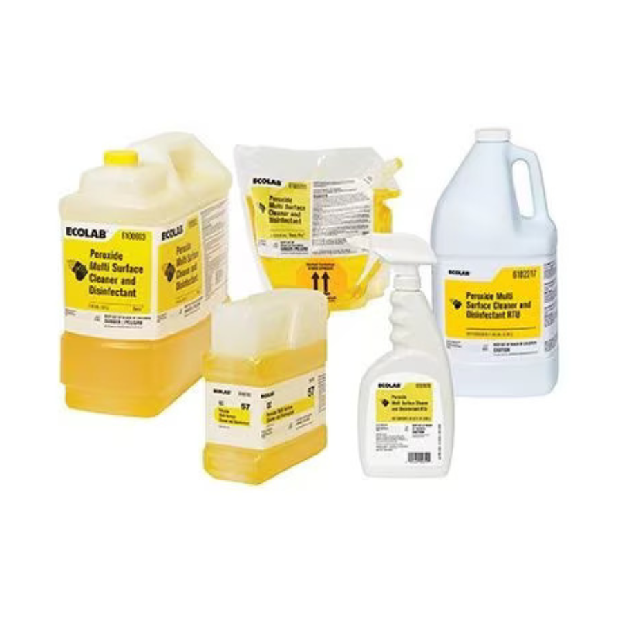 Ecolab Peroxide Multi-Surface Disinfectant Cleaner - 1 Case (Qty 4, Gallons)