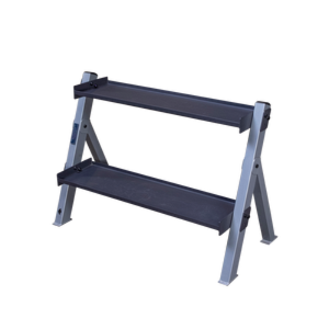 Body Solid Kettlebell Rack empty with 2 tiers