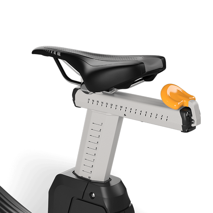 Close up of seat for Matrix Fitness CXV Virtual Bike