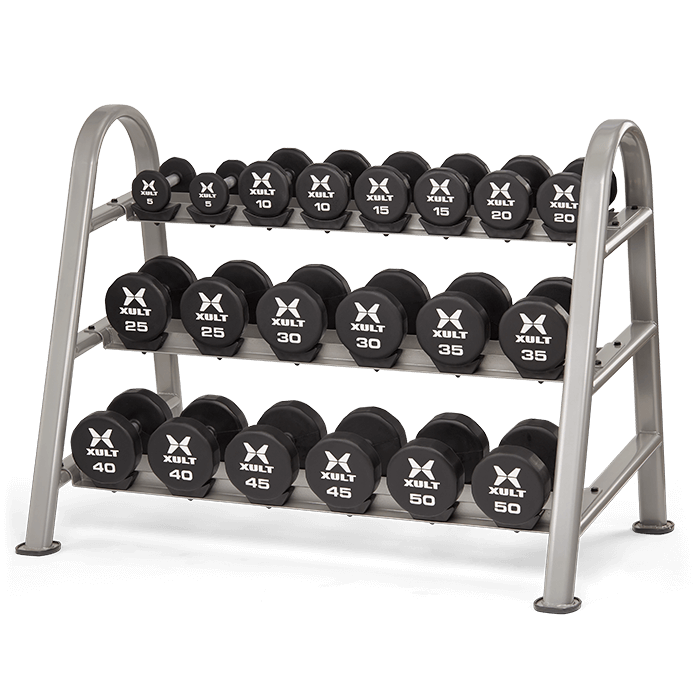Xult Box Matrix XULT 3-Tier Dumbbell Saddle Rack - 10 pair – The Fitness Connection