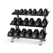 Matrix XULT Flat Dumbbell Rack for 10 pairs of dumbbells - with dumbbells